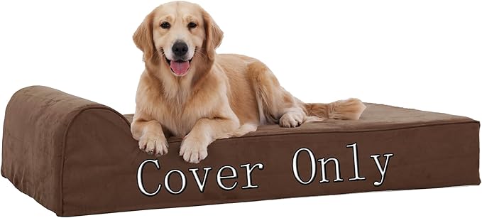 Rainmr Extra Large Dog Bed Liner - Replacement Cover for Memory Foam Pet Bed, XL Size, Chocolate